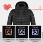 New Heated Jacket Coat USB Electric Jacket Cotton Coat Heater Thermal Clothing